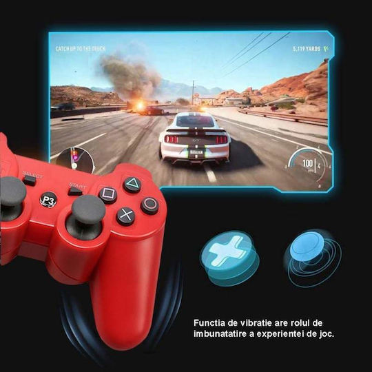 Ασύρματο Gamepad για PS3 Κόκκινο