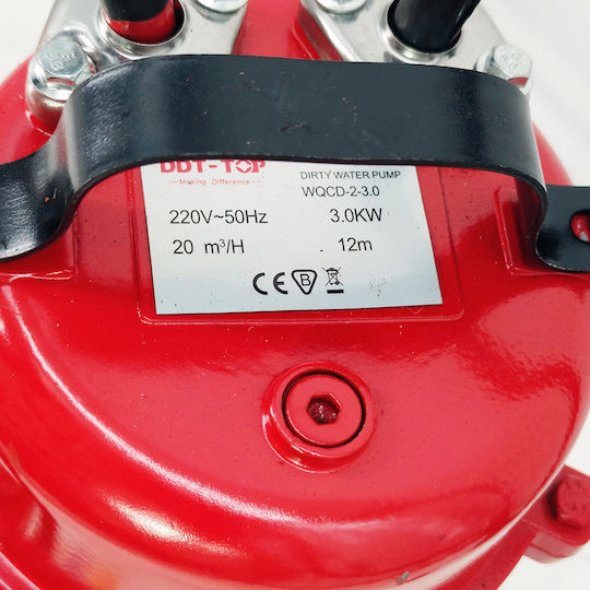 Pompa submersibilă pentru apă murdară cu cuțit de tocare, plutitor, Ddt Professional Wqcd 3000 W, max 18 m³/h