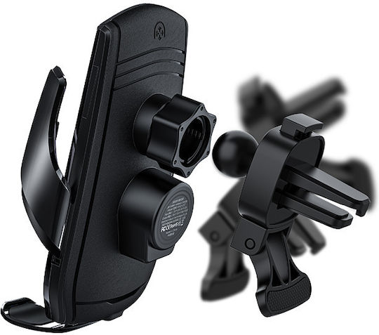 Recci Car Mobile Mount with Adjustable Hooks and Wireless Charging Black
