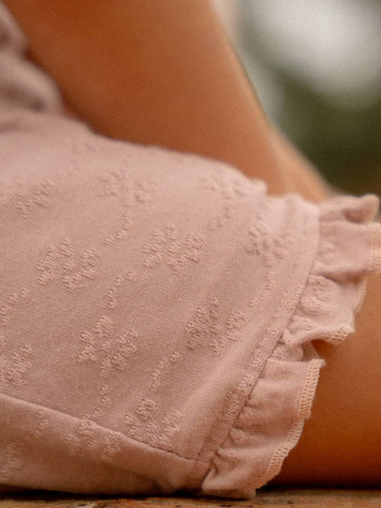 Șort/Salopetă Copii din Material Textil Lilac
