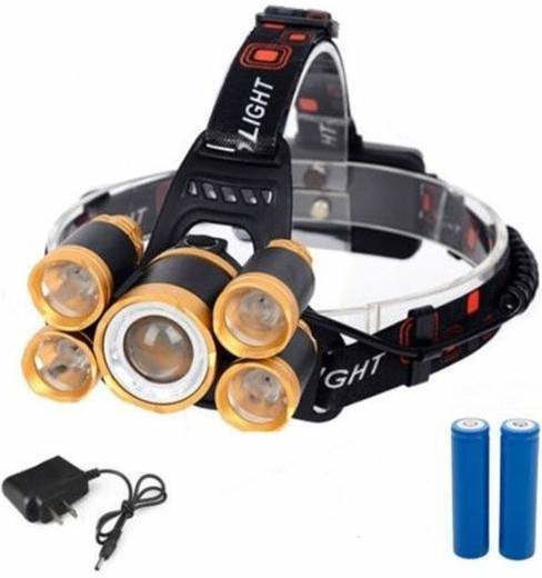 Siks Stirnlampe 5 LEDs 12000 Lumen Ladegerät
