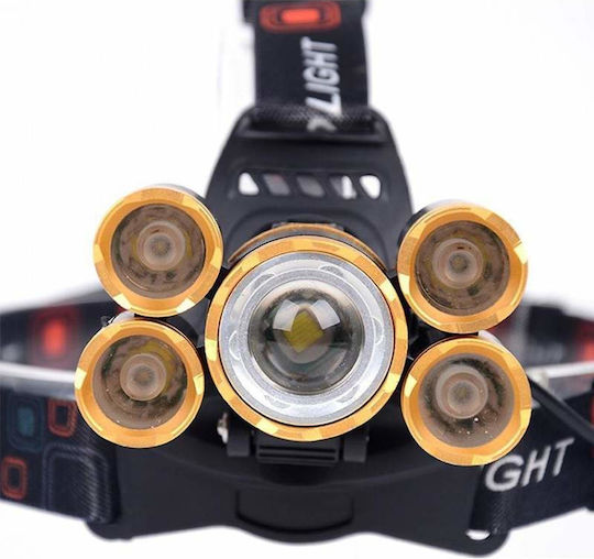 Siks Stirnlampe 5 LEDs 12000 Lumen Ladegerät