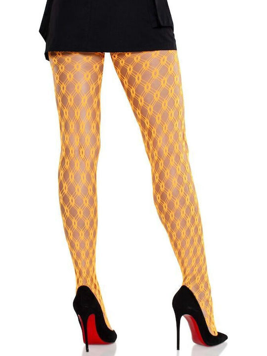 Leg Avenue Spitzen Sexy Strumpfhose Orange