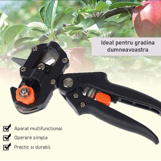 Veredelungswerkzeug Siks Inklusive Klebebandklingen Ideal für Gartenpflanzen Schwarz Orange