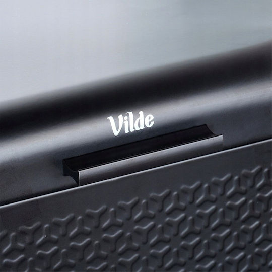 Vilde Bread Box with Lid Inox Black 34x20x15cm