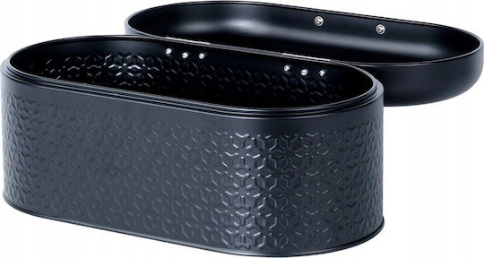 Vilde Bread Box with Lid Inox Black 34x20x15cm