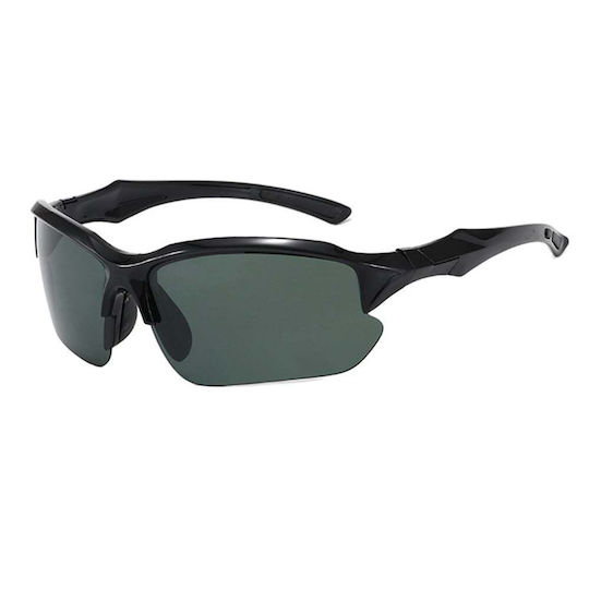 Techsuit Cycling Glasses 9301 with Black Frame & Dark Lenses