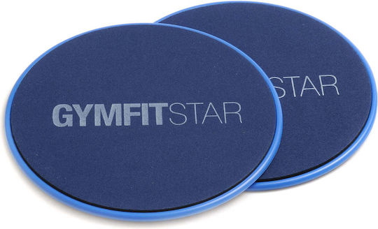 Yogistar Sliding Disc Set Blue Σετ Συρομενου Δισκου Μυϊκή Θεραπεία Μπλε Διαστάσεις 17 X 17 X 4 Cm