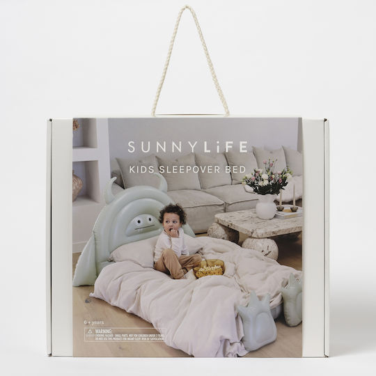 Sunnylife Φουσκωτό Στρώμα Ύπνου Διπλό Monster 185x145x80εκ. Πράσινο