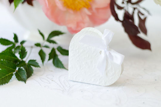PartyDeco Schachtel für Hochzeitsgeschenke Weiß 10Stück