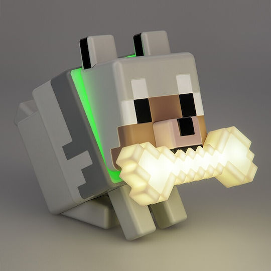 Paladone Kids Decorative Touch Lamp Minecraft Wolf Multicolor 16x12cm