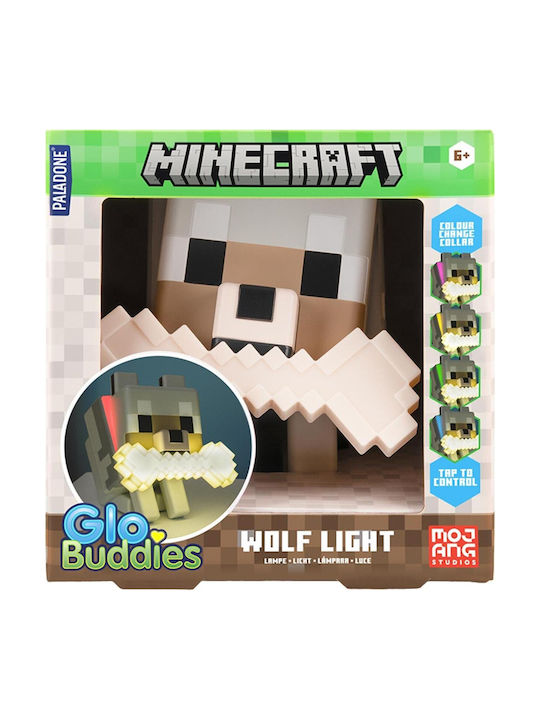 Paladone Παιδικό Διακοσμητικό Φωτιστικό Αφής Minecraft Wolf Πολύχρωμο 16x12cm