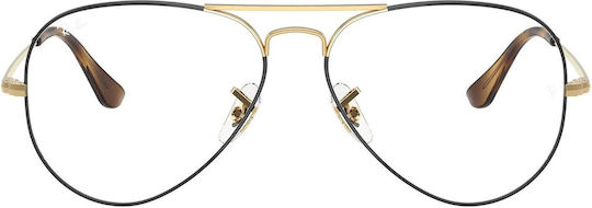 Ray Ban Rame Ochelari Aviator Pentru Bărbați Metalic Auriu RB6489 3177/58