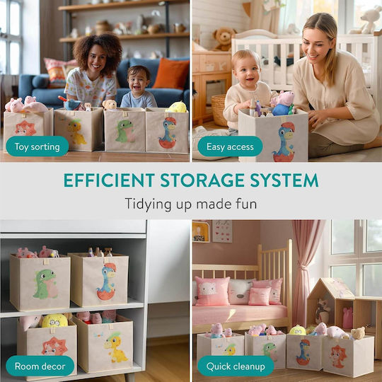 Navaris Children's Storage Box made of Fabric Multicolour 33x33x33cm 4pcs