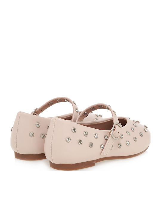 Kids Ballerinas Mary Jane with Adjustable Metal Clasp Pink