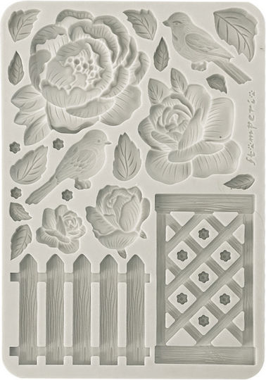 Καλούπι Σιλικόνης A5 15×21cm Stamperia House Roses Fence