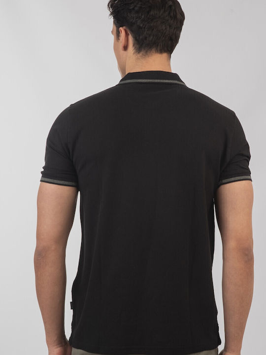 Polo Short Sleeve Black Blouse