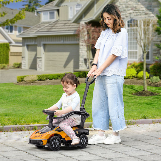 Aiyaplay Baby Push Walker Ride On with Parental Handle for 12+ Months with Sounds Orange