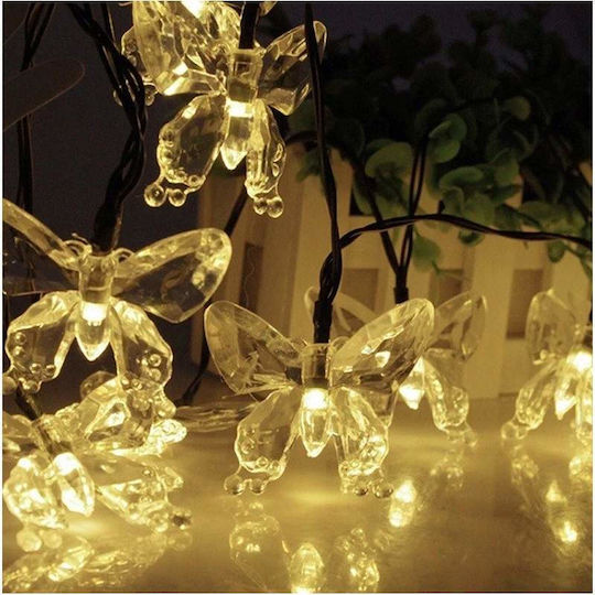 Hängende Solar-Lichterkette mit Warmweißem Licht IP44