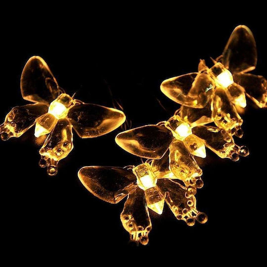 Hängende Solar-Lichterkette mit Warmweißem Licht IP44