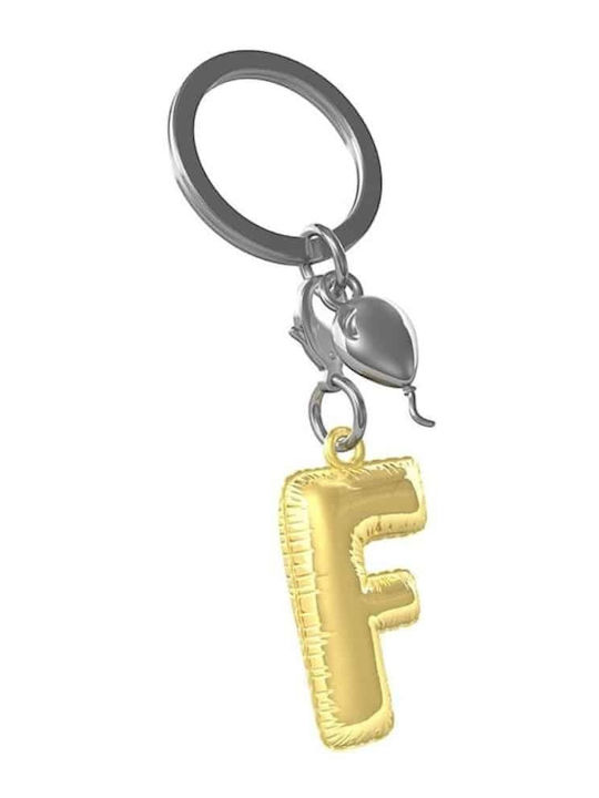 Metalmorphose Mtm10f Metal Keychain Initial F