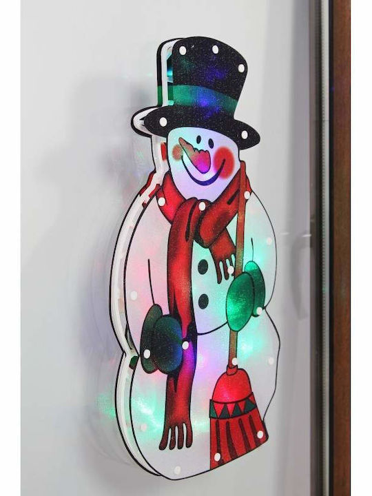 Siks Snowman Window Decoration Led Lighted Multicolor