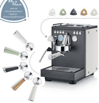 Graef Batessa Automatic Espresso Machine Pressure 6bar for Cappuccino with Grinder Green