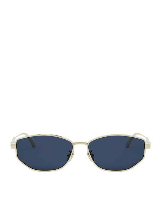 Dior Gold Frame Black/Blue Lens Women\'s Sunglasses DIOR Dior Cannage CD40172U L (59 - 18) with Blue lenses and  main image 3
