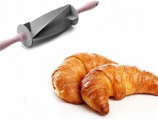 Dough Rolling Set Expandable Dough Cutter Siks 4 Cutting Rollers Pink Grey