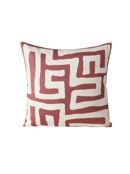 Boltze Sofa-Kissen Bakari Burgundy, White 45x45cm.