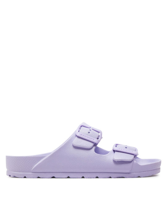 Flache Sandalen für Damen in Lila Farbe