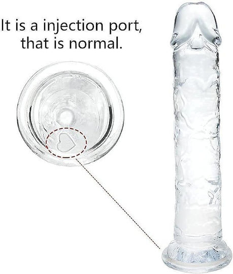 SMD Vanguard Glass Dildo With Suction Cup Transparent 23cm