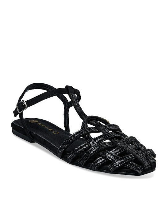 Envie Shoes Γυναικείες Μπαλαρίνες Slingback με Λουράκι σε Μαύρο Χρώμα Envie Shoes Γυναικείες Μπαλαρίνες Slingback με Λουράκι σε Μαύρο Χρώμα