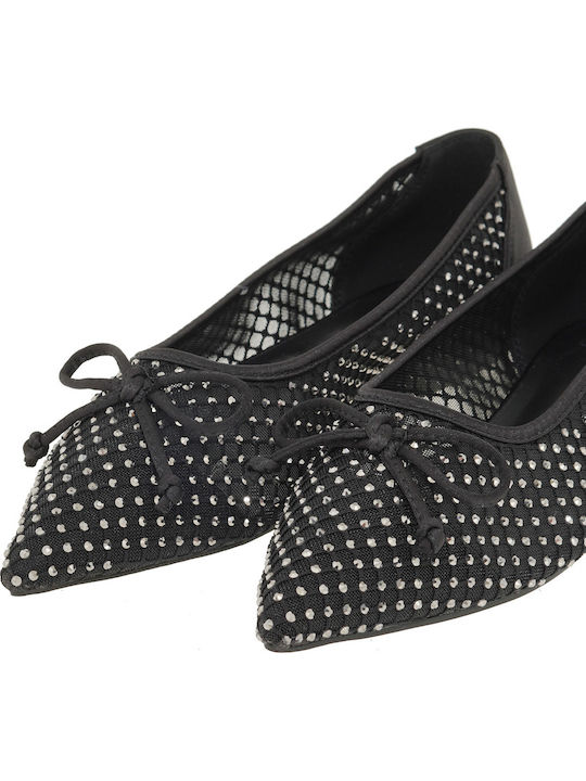 Fabric Ballerinas Black