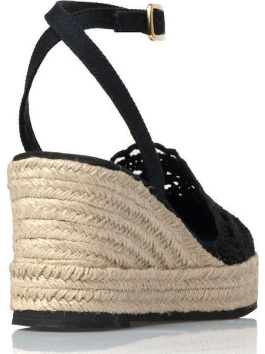 Platforme Dama Tip Espadrile Negre