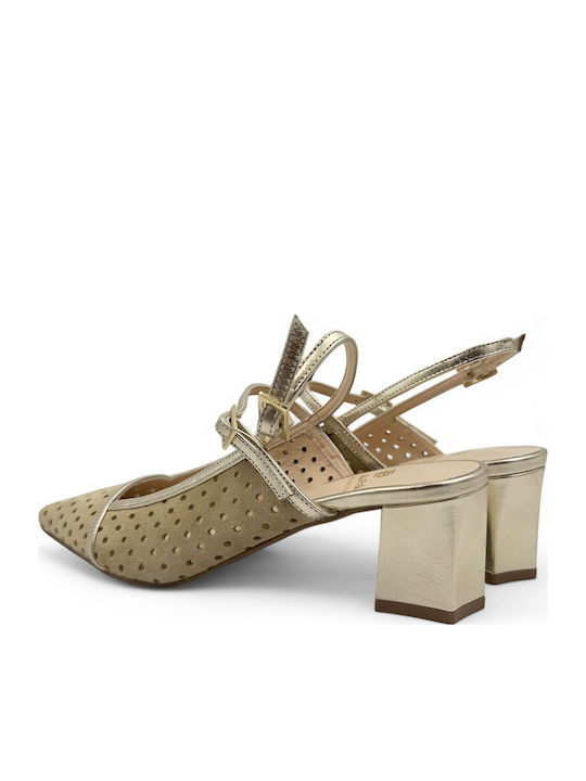 Suede Γόβες Μπεζ