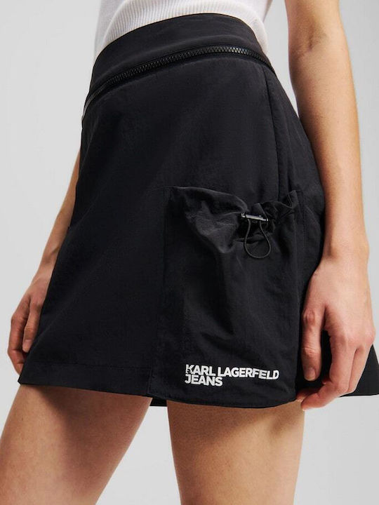 Denim Mini Skirt Black