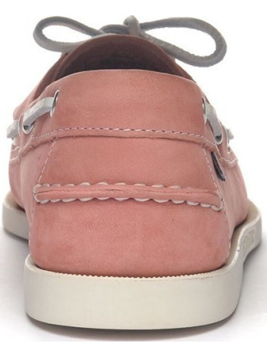 Δερμάτινα Ανδρικά Boat Shoes σε Ροζ Χρώμα