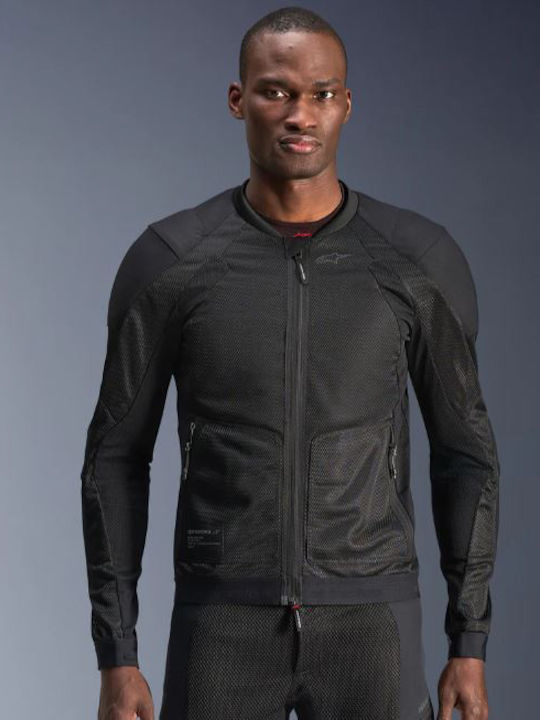 Alpinestars Troop-Air Καλοκαιρινό Ανδρικό Μπουφάν Μηχανής Μαύρο