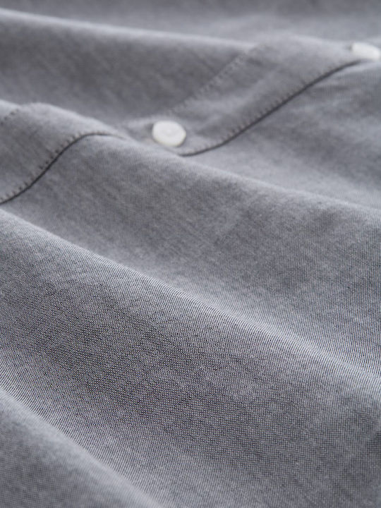 Oxford Long-sleeved Cotton Shirt Gray