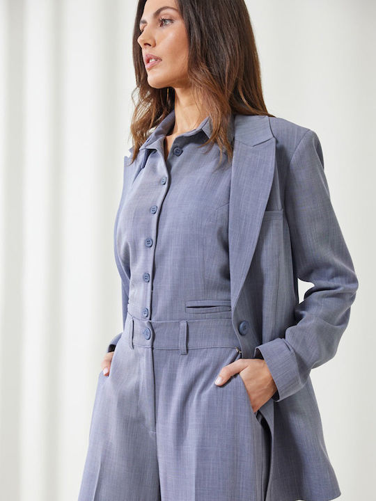 Enzzo Ruby Lung Blazer pentru femei Sacou Blue