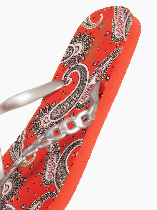 Women's Flip Flops in Red Colour