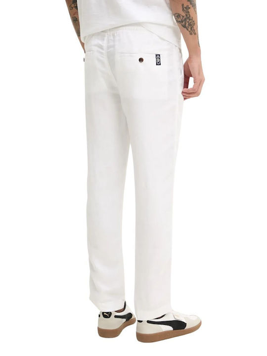 D2 Stud Merchant Linen Pant Hose White