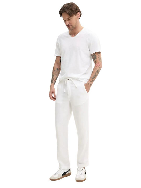 D2 Stud Merchant Linen Pant Hose White