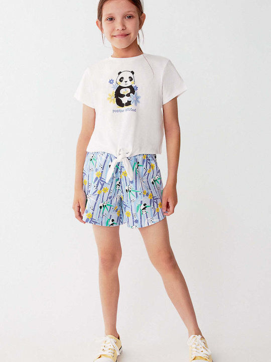 Kids' Set with Shorts Summer 2pcs White-yellow