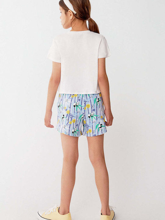 Kids' Set with Shorts Summer 2pcs White-yellow