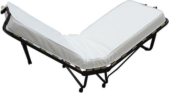Pat Pliant Cu Saltea 10cm Simplu Alb 200x80x10cm