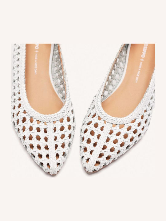 Leather White Heels