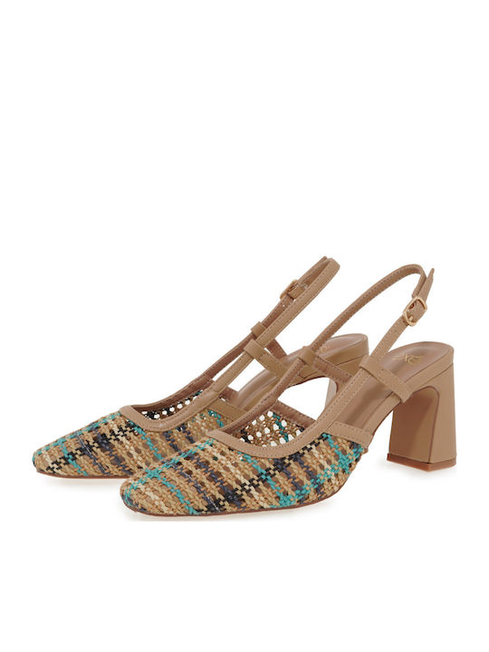 Synthetic Leather Tabac Brown High Heels