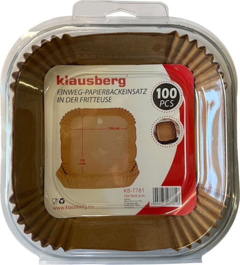 Hârtie pentru friteuză 16x16cm 100buc Klausberg Kb-7781